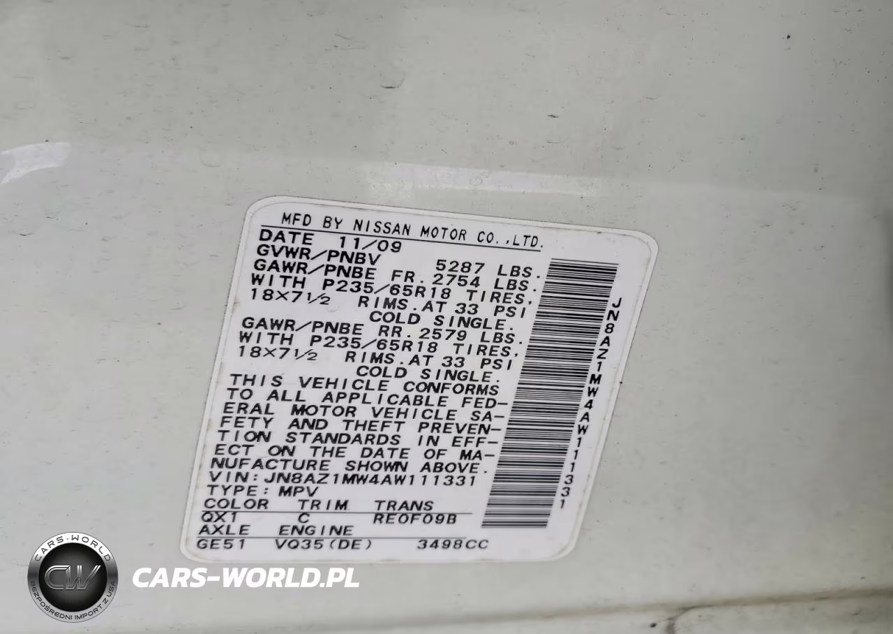 2010 Nissan Murano S VIN:JN8AZ1MW4AW111331 - 14