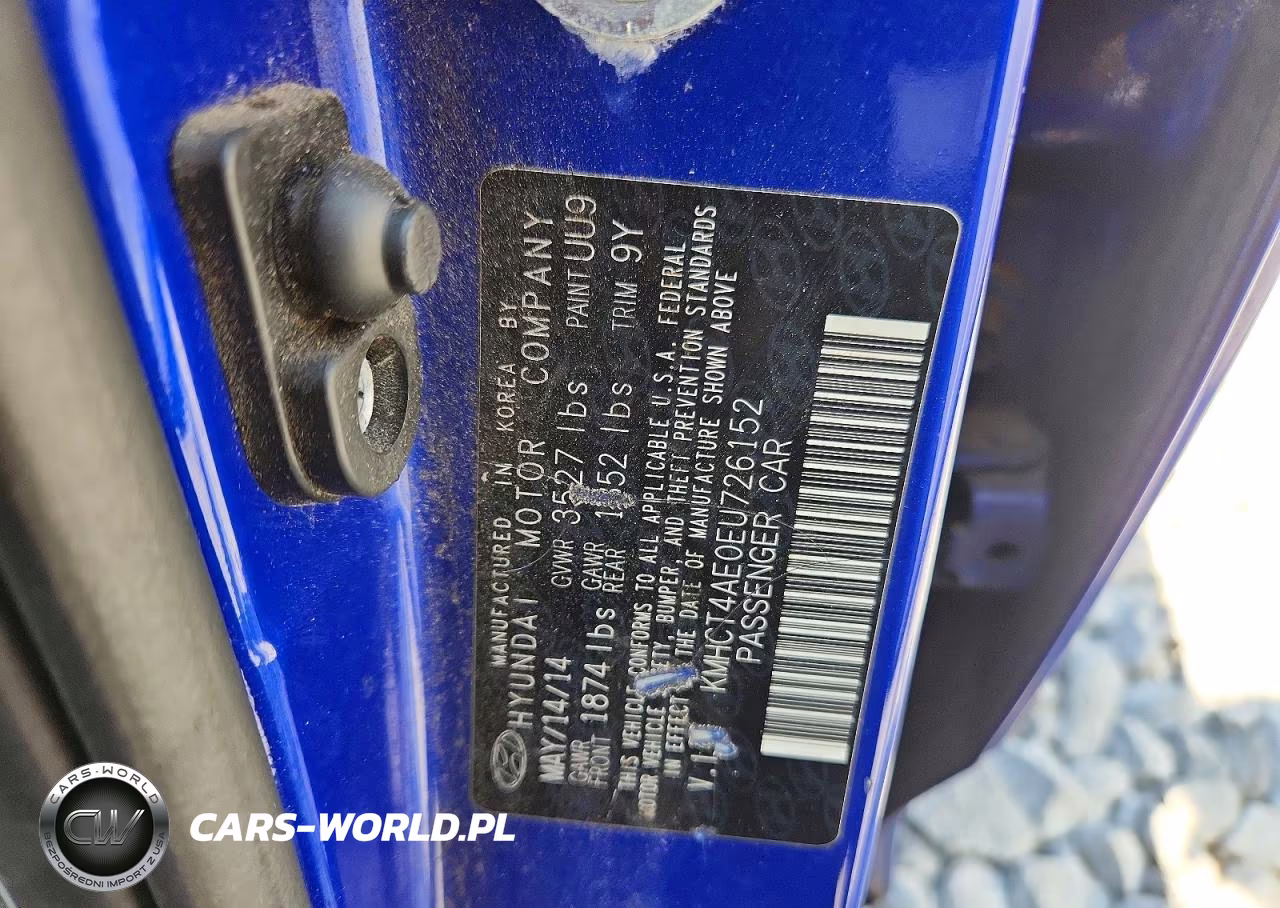 2014 Hyundai Accent Gls VIN:KMHCT4AE0EU726152 - 12