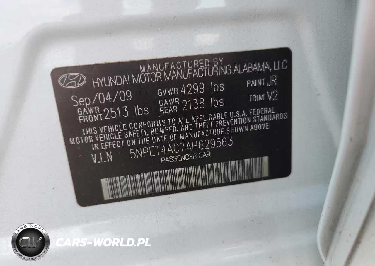 2010 Hyundai Sonata Gls VIN:5NPET4AC7AH629563 - 12