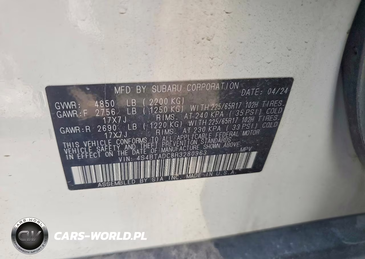 2024 Subaru Outback Premium VIN:4S4BTADC8R3280963 - 13