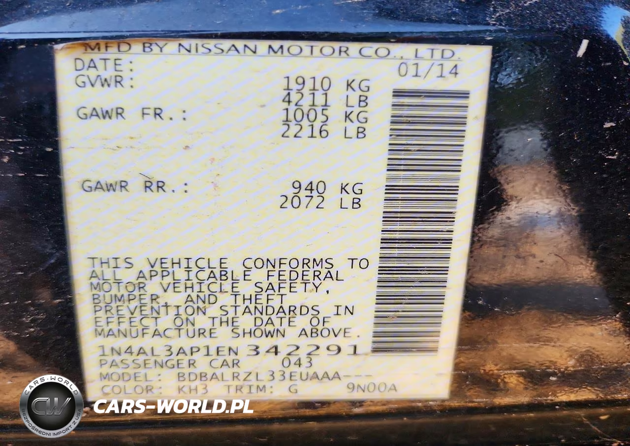 2014 Nissan Altima 2.5 S VIN:1N4AL3AP1EN342291 - 13