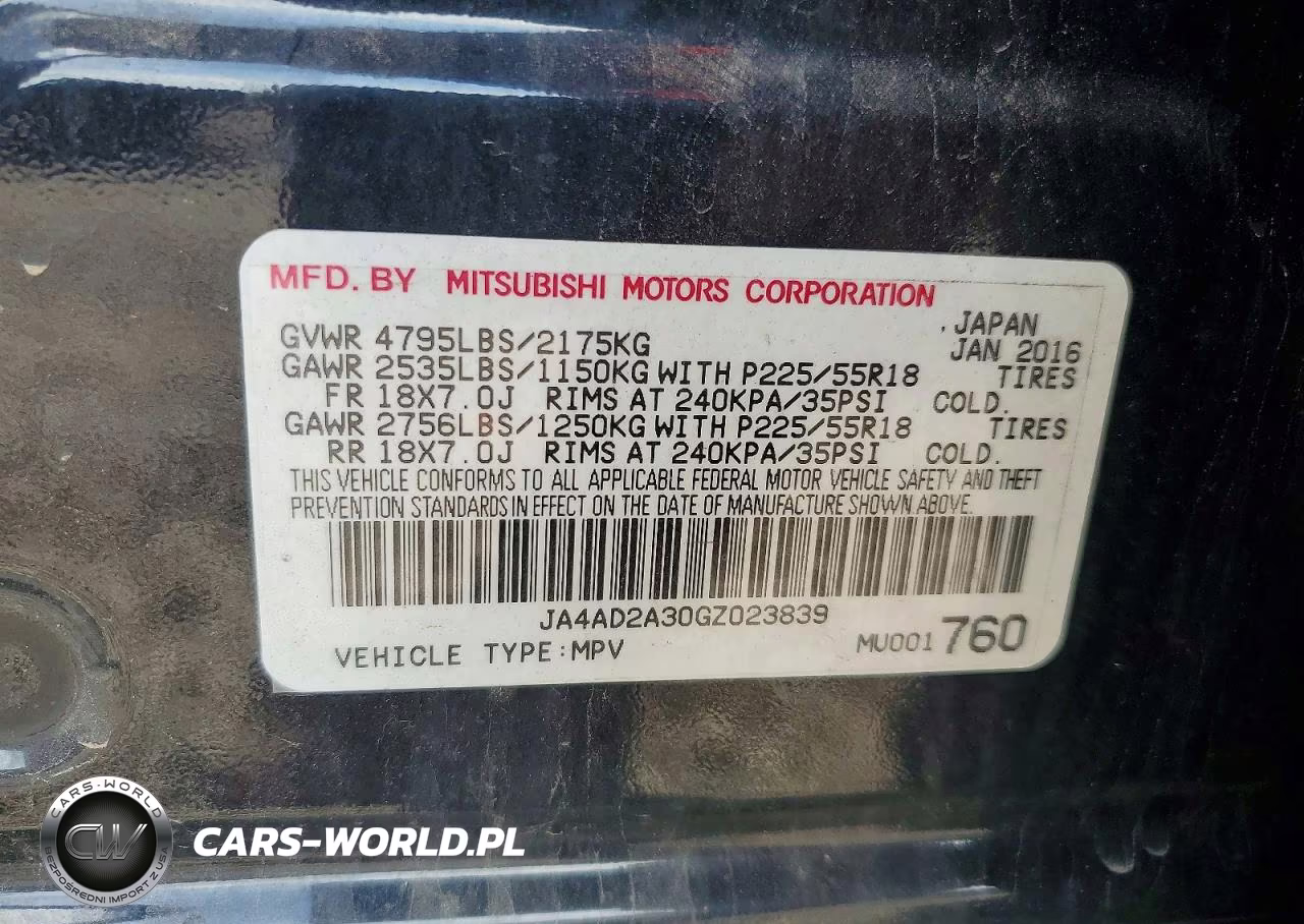 2016 Mitsubishi Outlander Es VIN:JA4AD2A30GZ023839 - 13