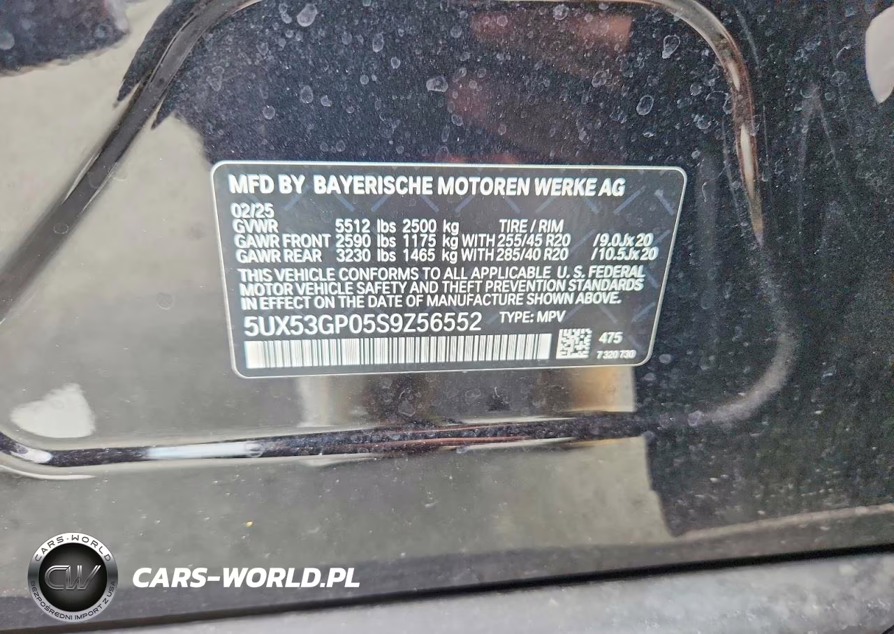 2025 BMW X3 30 xDrive VIN:5UX53GP05S9Z56552 - 13