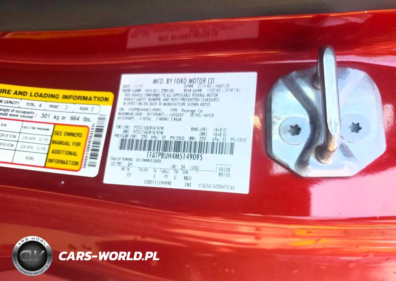 2021 Ford Mustang VIN:1FATP8UH4M5149095 - 12