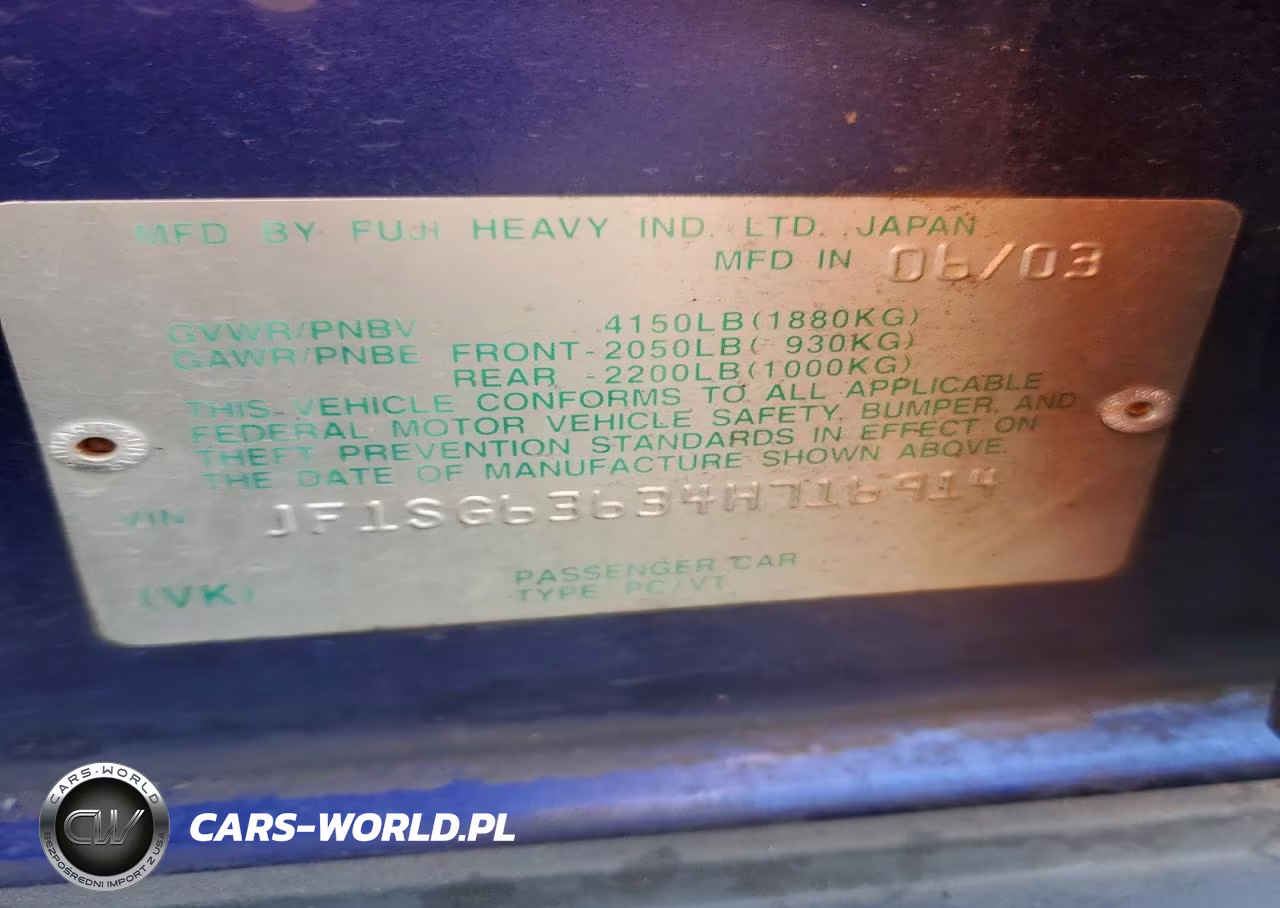 2004 Subaru Forester 2.5X VIN:JF1SG63634H716914 - 12