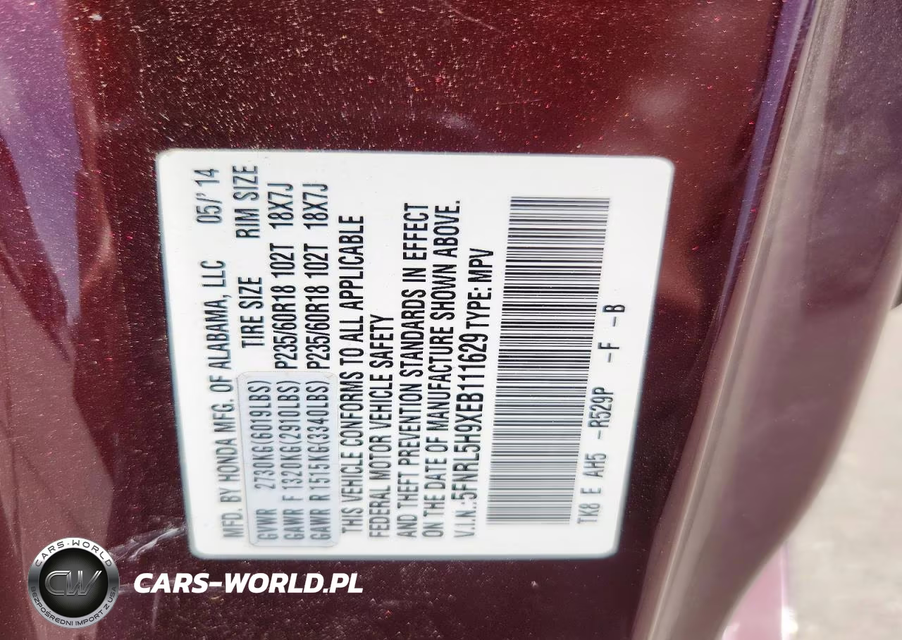 2014 Honda Odyssey Touring VIN:5FNRL5H9XEB111629 - 13
