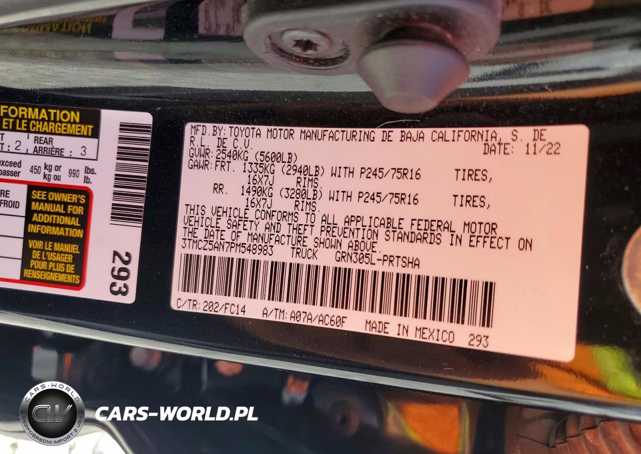 2023 Toyota Tacoma Double Cab VIN:3TMCZ5AN7PM548983 - 12