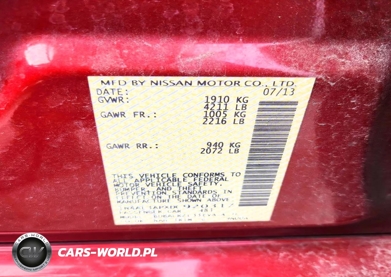 2013 Nissan Altima 2.5 VIN:1N4AL3APXDC920317 - 13