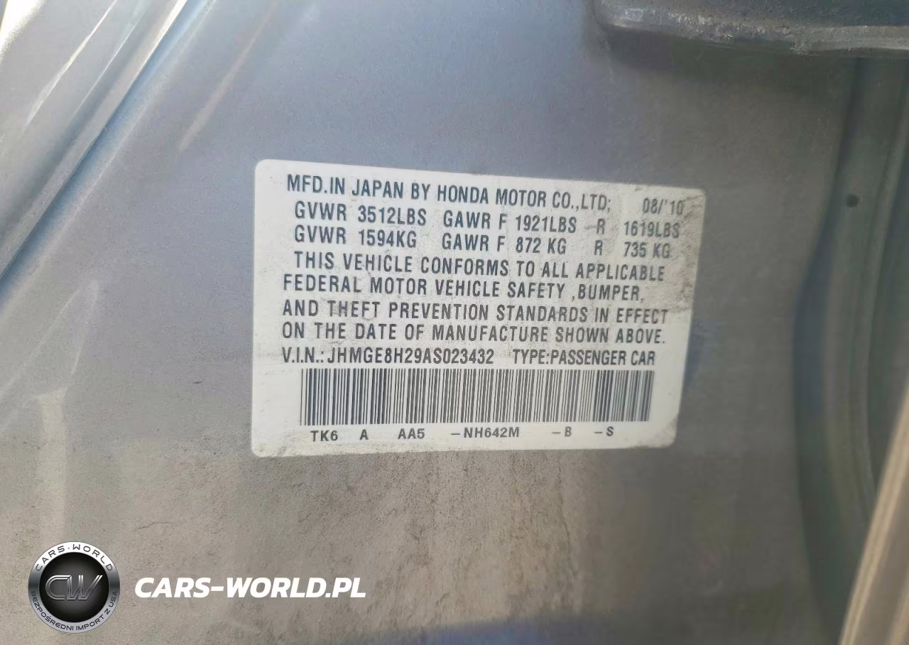 2010 Honda Fit VIN:JHMGE8H29AS023432 - 12