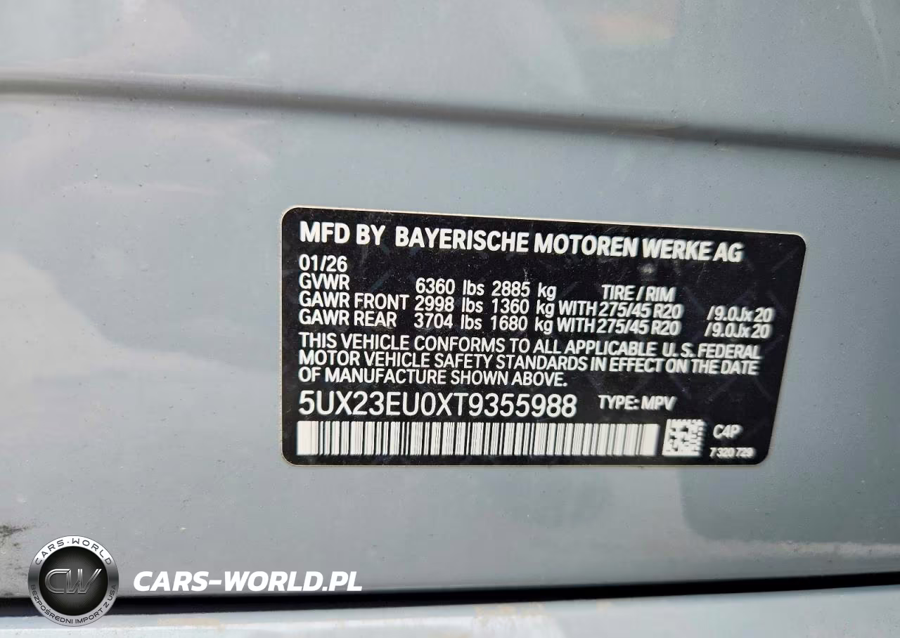2026 BMW X5 xDrive40I VIN:5UX23EU0XT9355988 - 13
