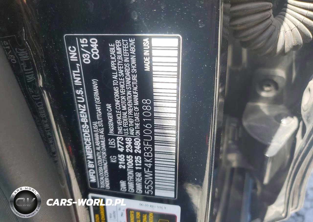 2015 Mercedes-Benz C 300 4Matic VIN:55SWF4KB3FU061088 - 12