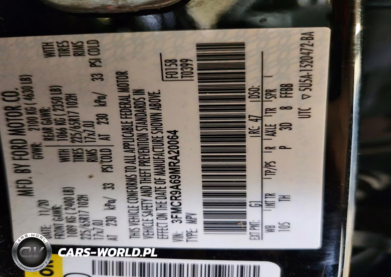 2021 Ford Bronco Sport VIN:3FMCR9A69MRA20064 - 14