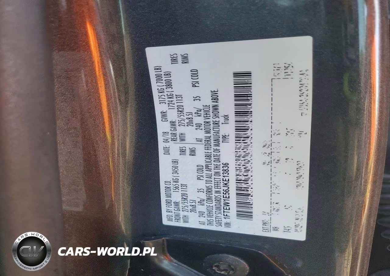 2018 Ford F150 Supercrew VIN:1FTEW1E56JKE13836 - 12