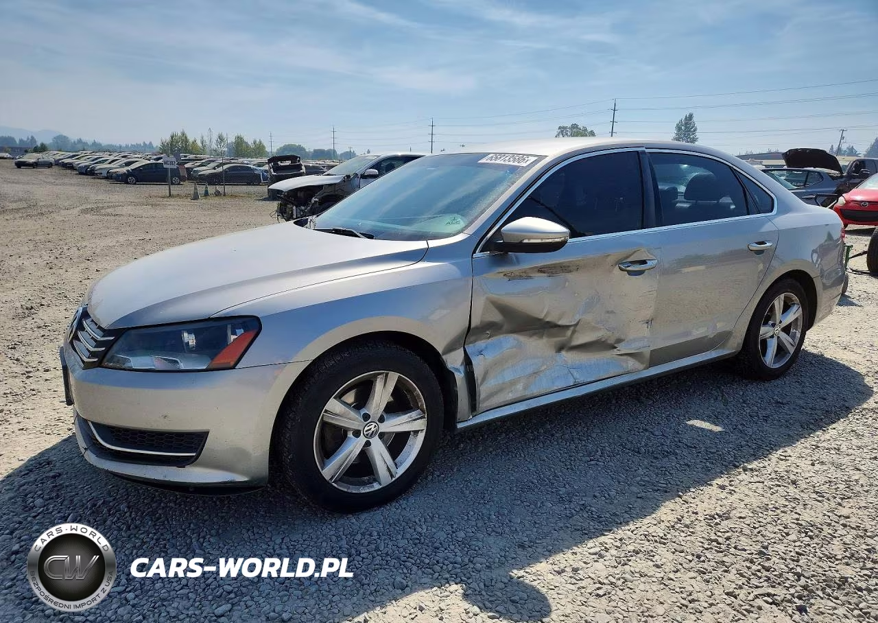 2012 Volkswagen Passat Se VIN:1VWBP7A32CC002774 - 1
