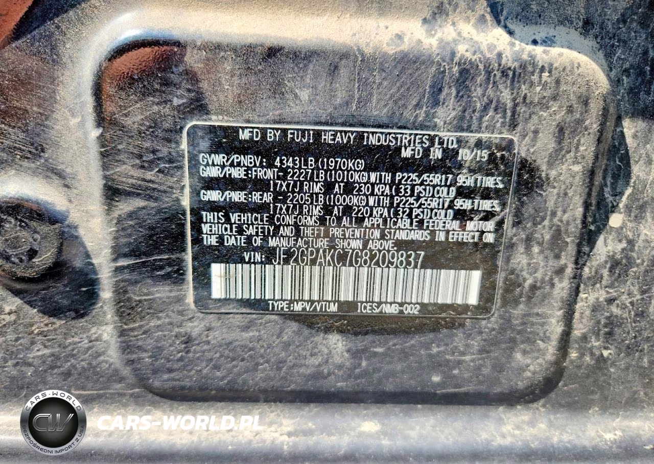 2016 Subaru Crosstrek Limited VIN:JF2GPAKC7G8209837 - 12