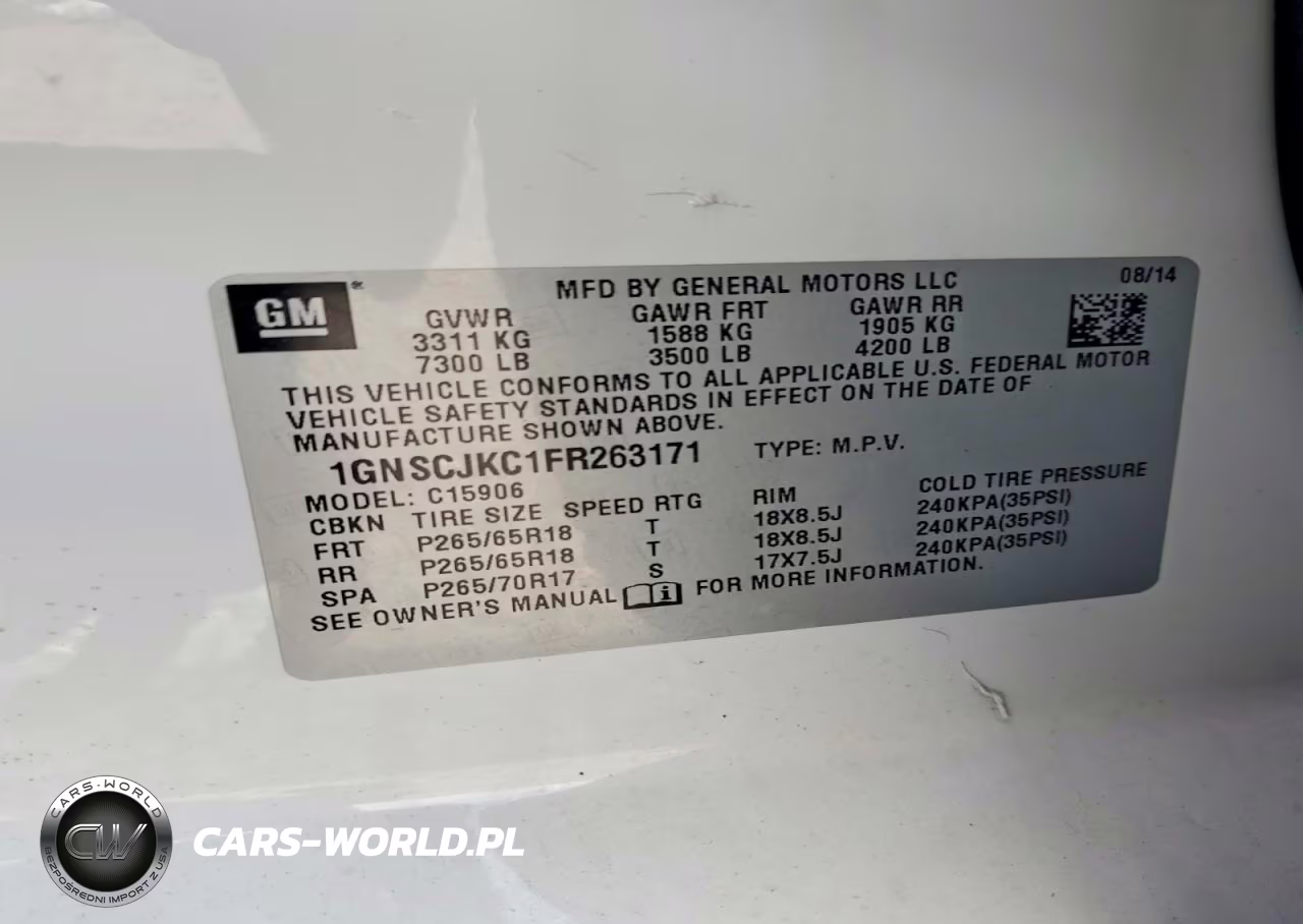 2015 Chevrolet Suburban VIN:1GNSCJKC1FR263171 - 13