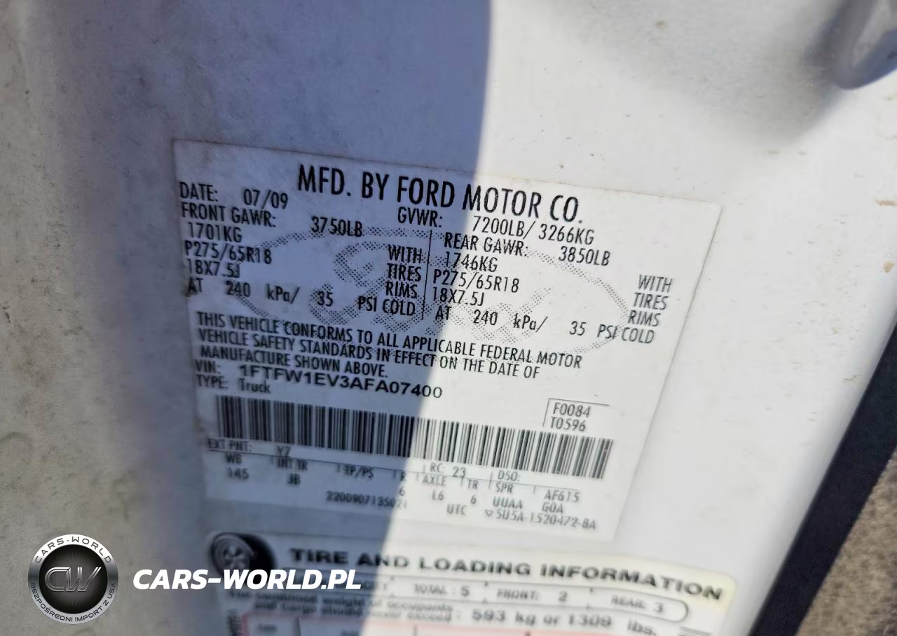 2010 Ford F150 Supercrew VIN:1FTFW1EV3AFA07400 - 12