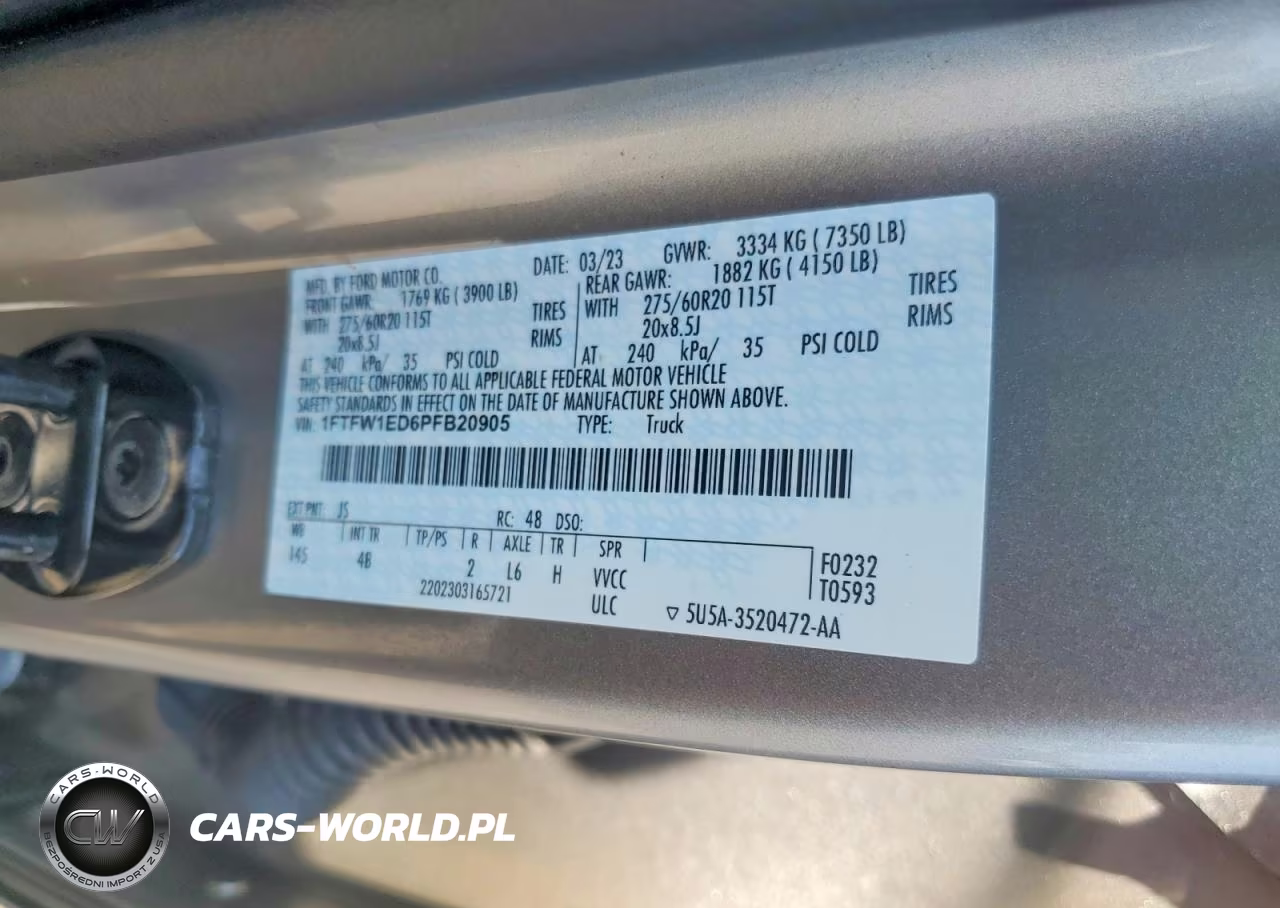 2023 Ford F150 Supercrew VIN:1FTFW1ED6PFB20905 - 12