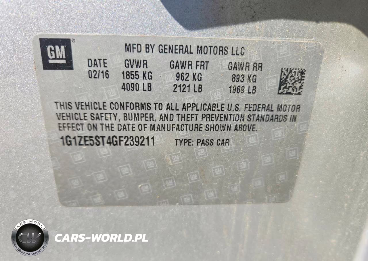 2016 Chevrolet Malibu Lt VIN:1G1ZE5ST4GF239211 - 12