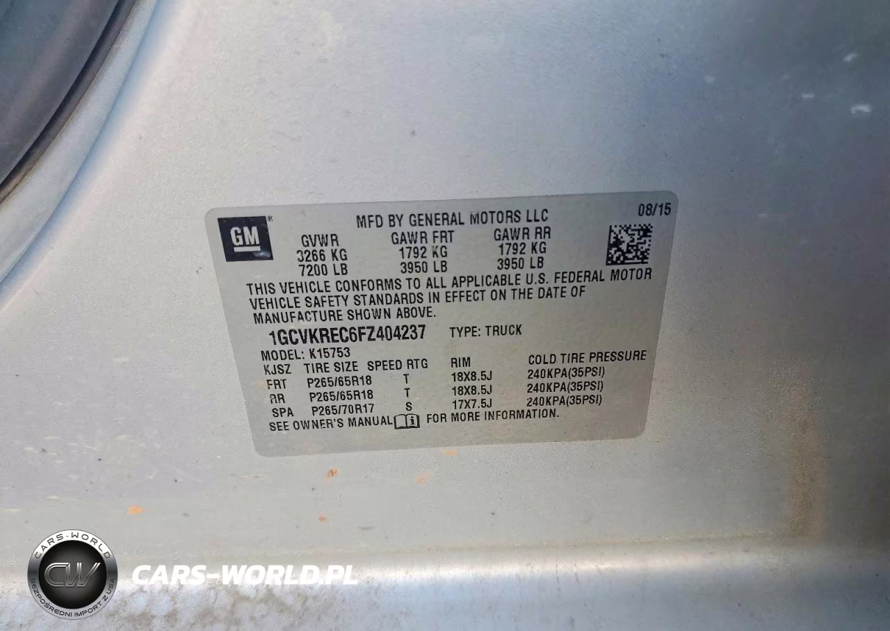 2015 Chevrolet Silverado K1500 Lt VIN:1GCVKREC6FZ404237 - 12
