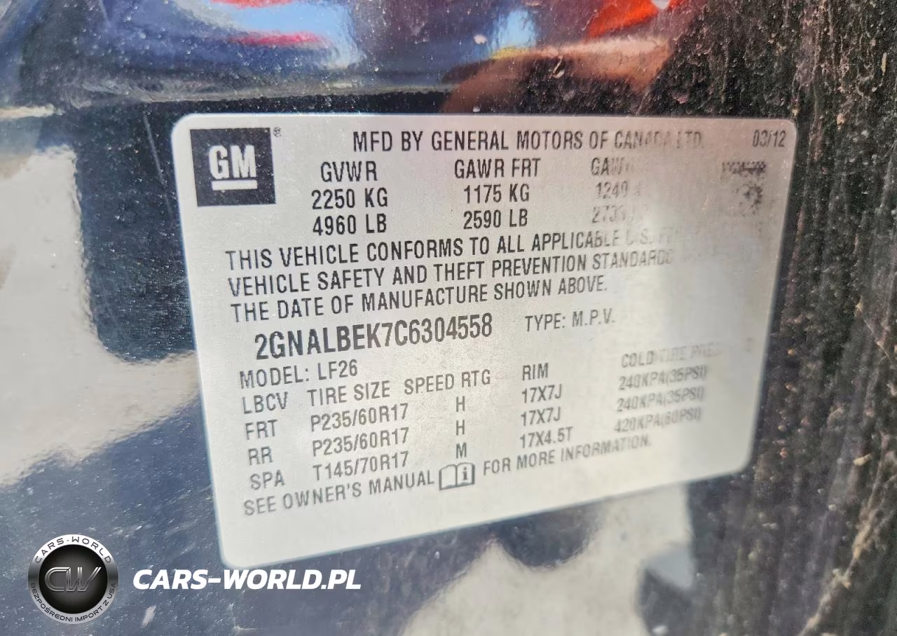 2012 Chevrolet Equinox Ls VIN:2GNALBEK7C6304558 - 13