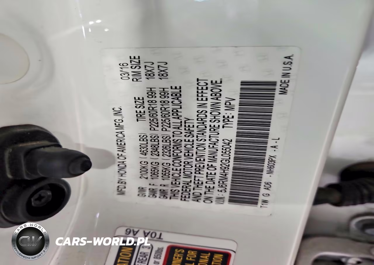 2016 Honda Cr-V Touring VIN:5J6RM4H92GL055042 - 13