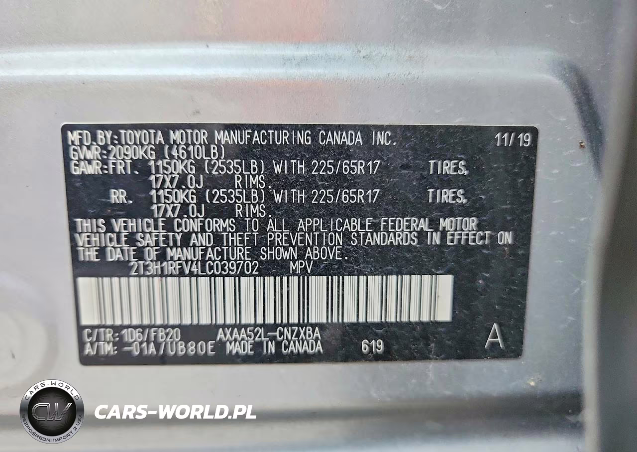 2020 Toyota Rav4 Le VIN:2T3H1RFV4LC039702 - 12