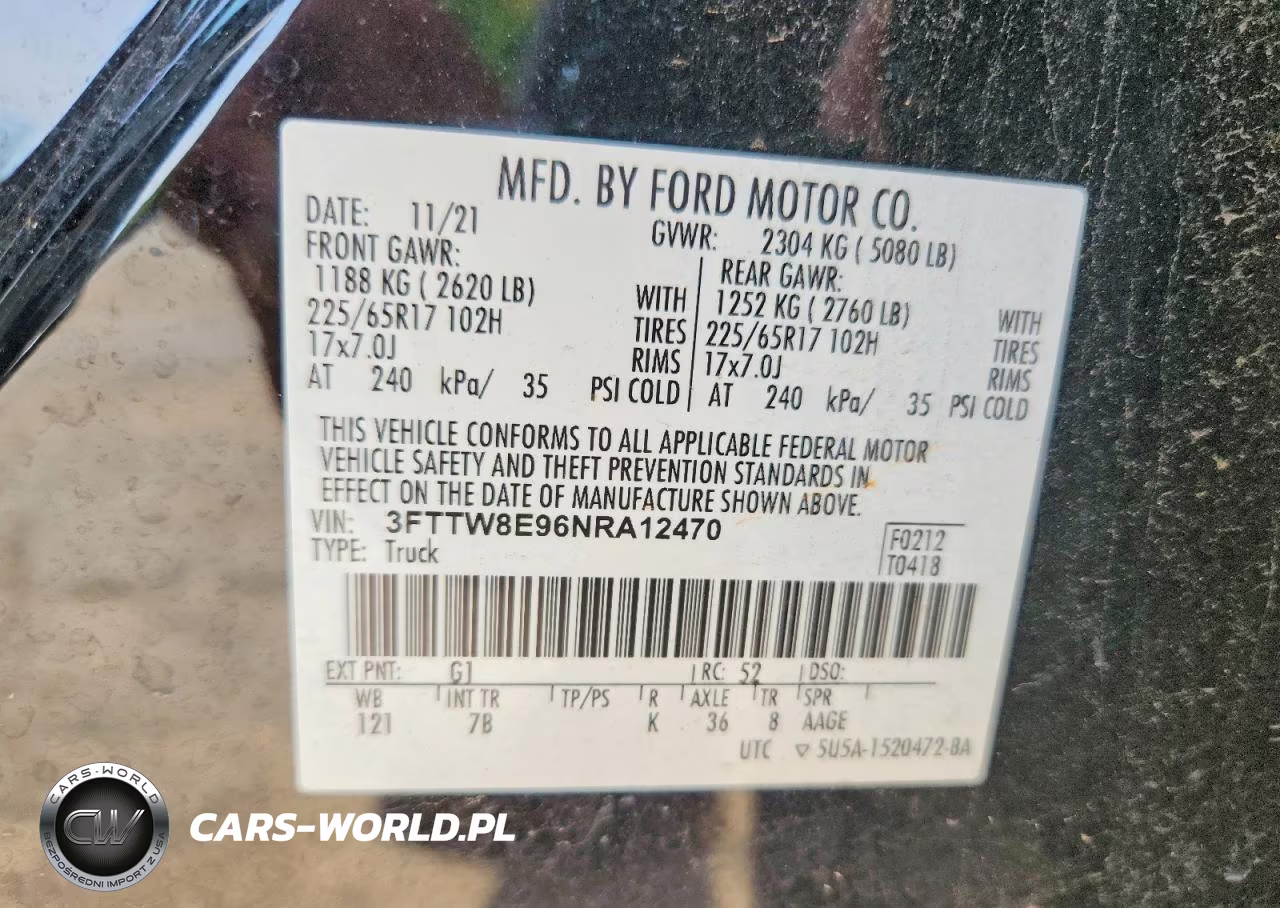 2022 Ford Maverick Xl VIN:3FTTW8E96NRA12470 - 12