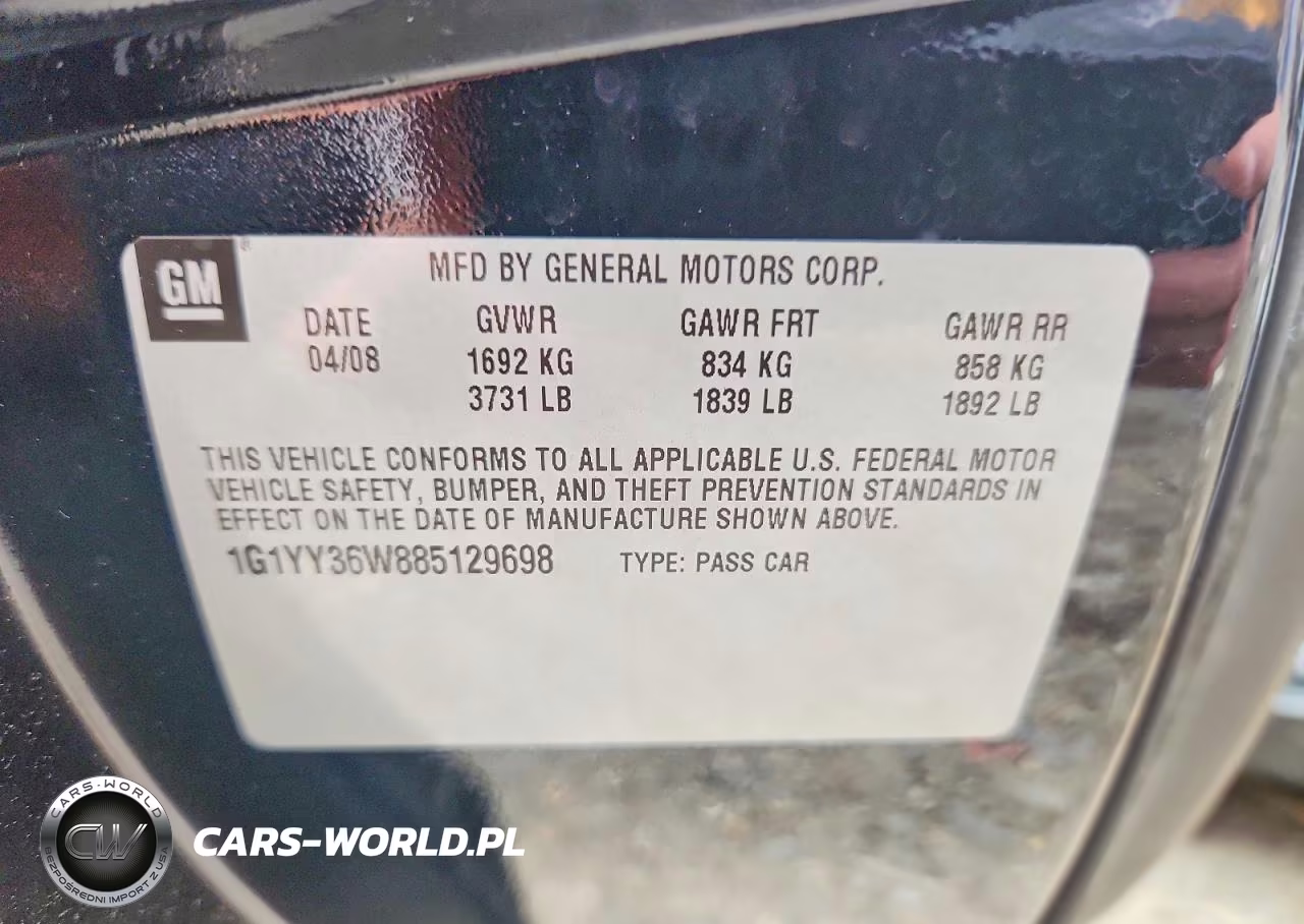 2008 Chevrolet Corvette VIN:1G1YY36W885129698 - 12