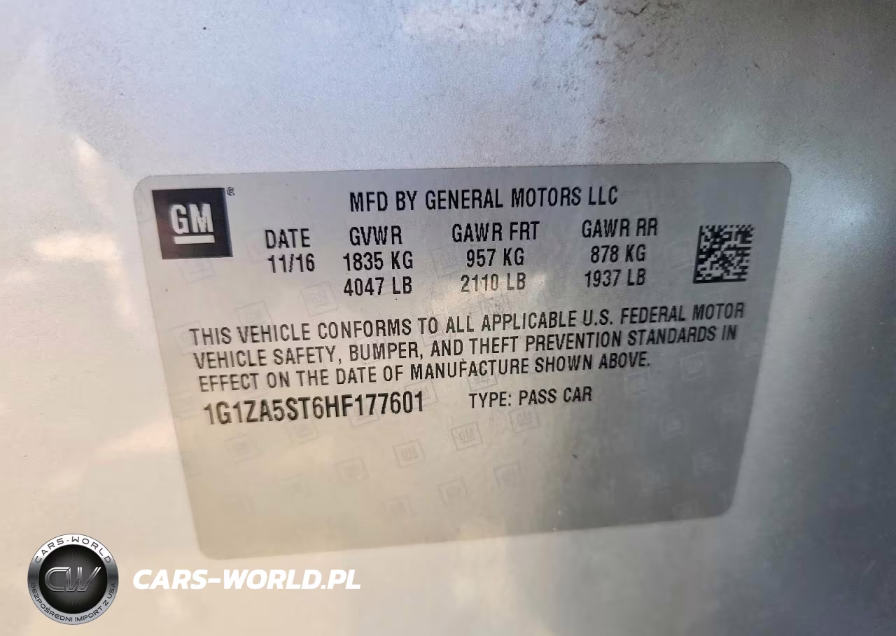 2017 Chevrolet Malibu L VIN:1G1ZA5ST6HF177601 - 12