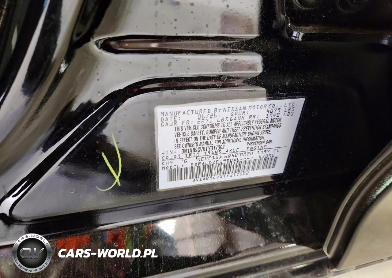 2026 Nissan Sentra Sv VIN:3N1AB9CVXTY317002 - 13