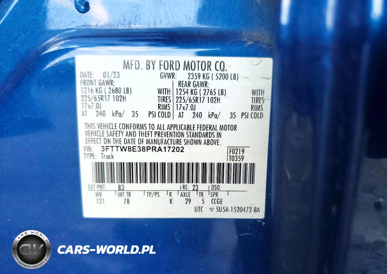 2023 Ford Maverick Xl VIN:3FTTW8E38PRA17202 - 12