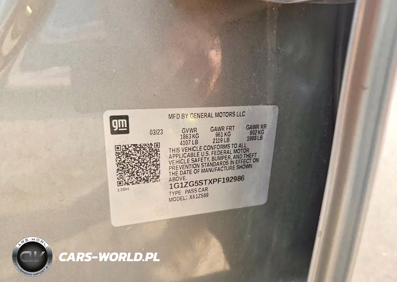 2023 Chevrolet Malibu Rs VIN:1G1ZG5STXPF192986 - 12