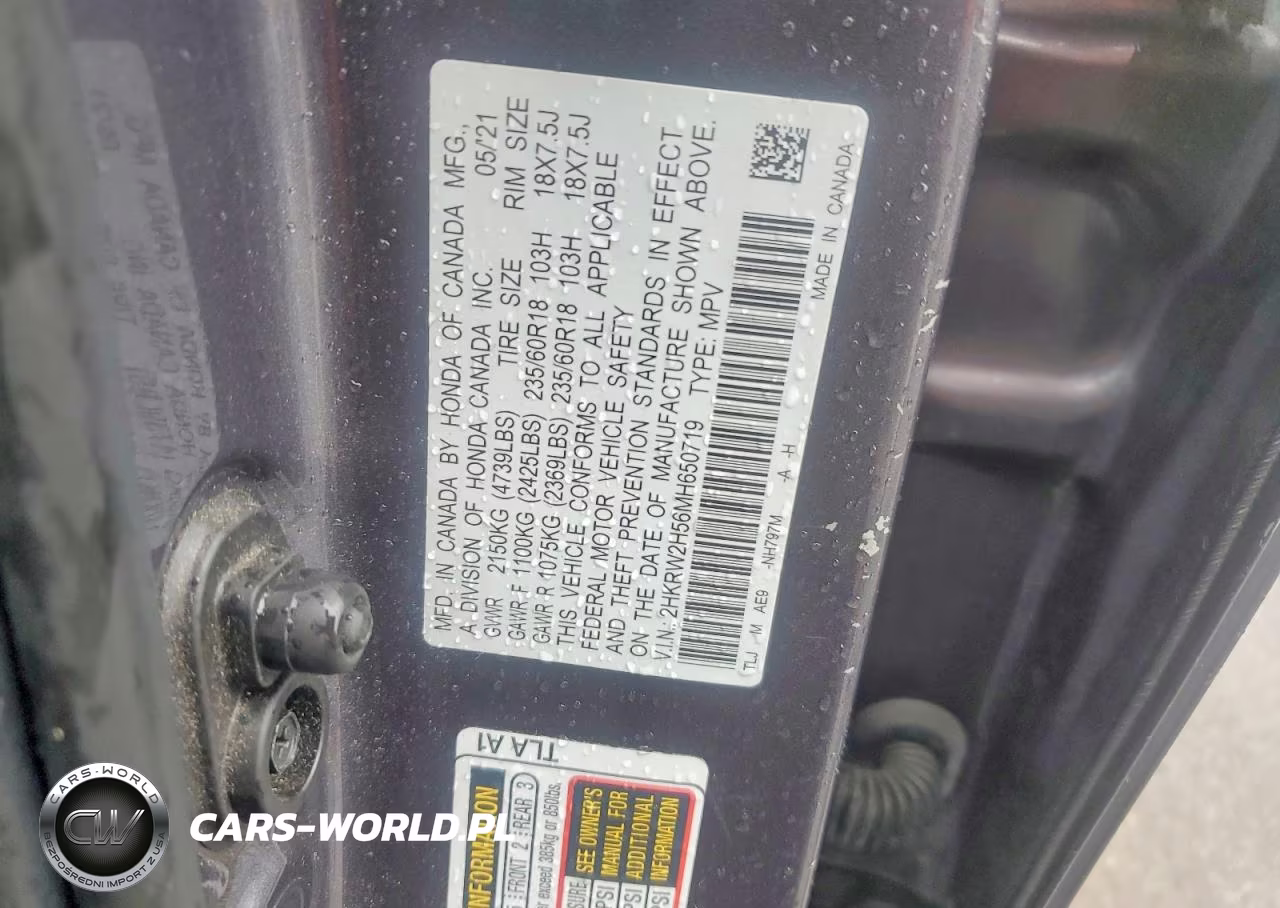 2021 Honda Cr-V Ex VIN:2HKRW2H56MH650719 - 13