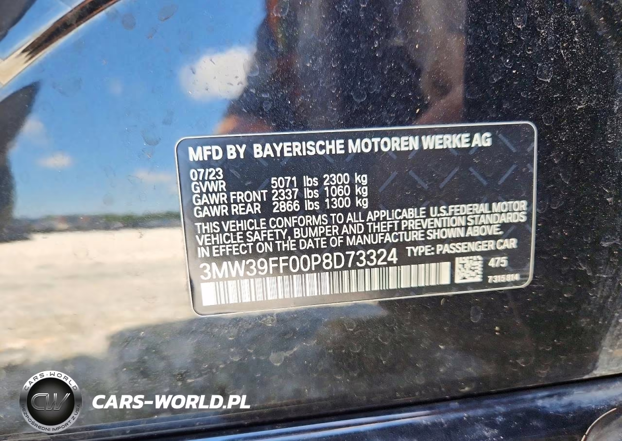 2023 BMW 330E VIN:3MW39FF00P8D73324 - 12