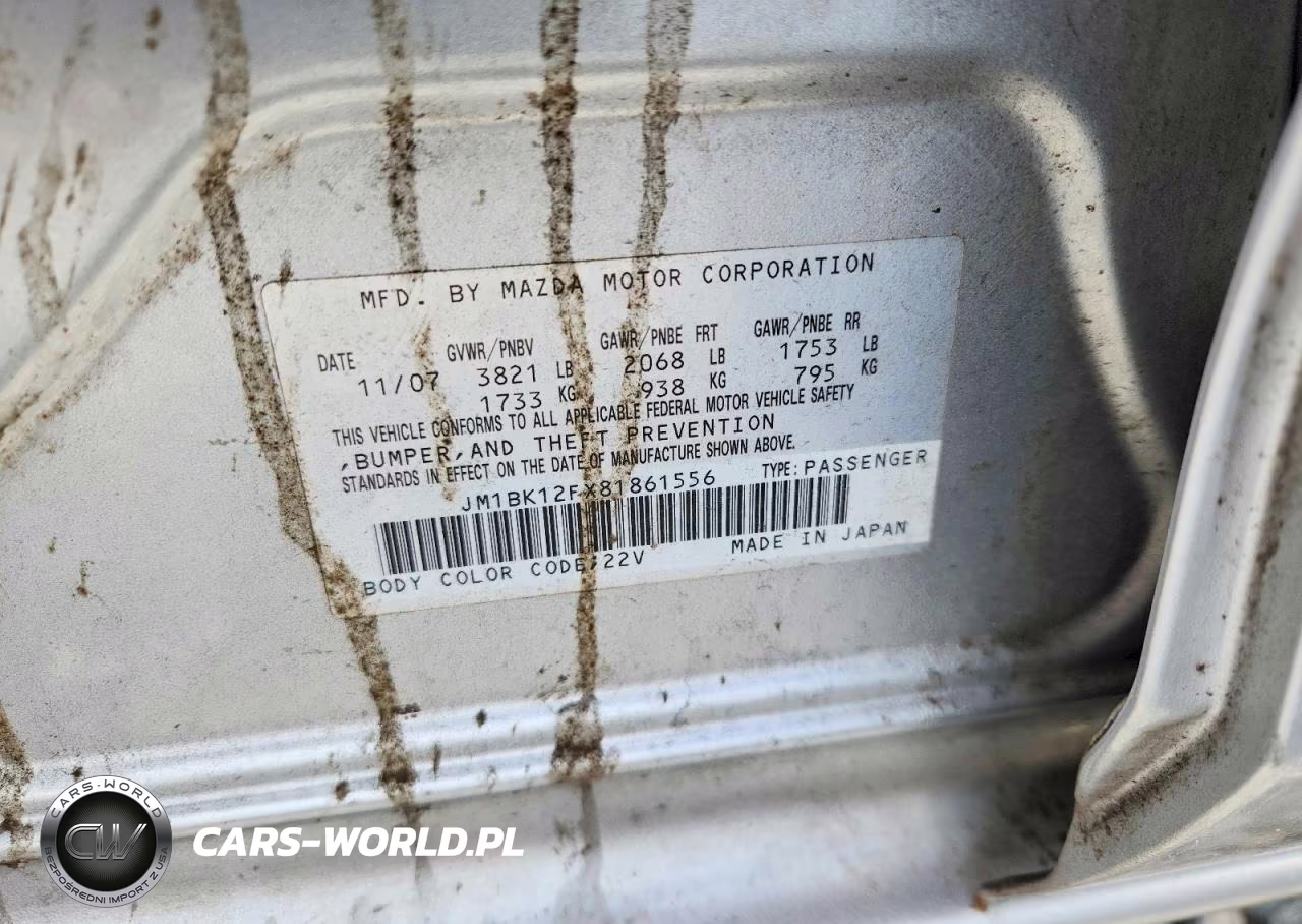 2008 Mazda 3 I VIN:JM1BK12FX81861556 - 12