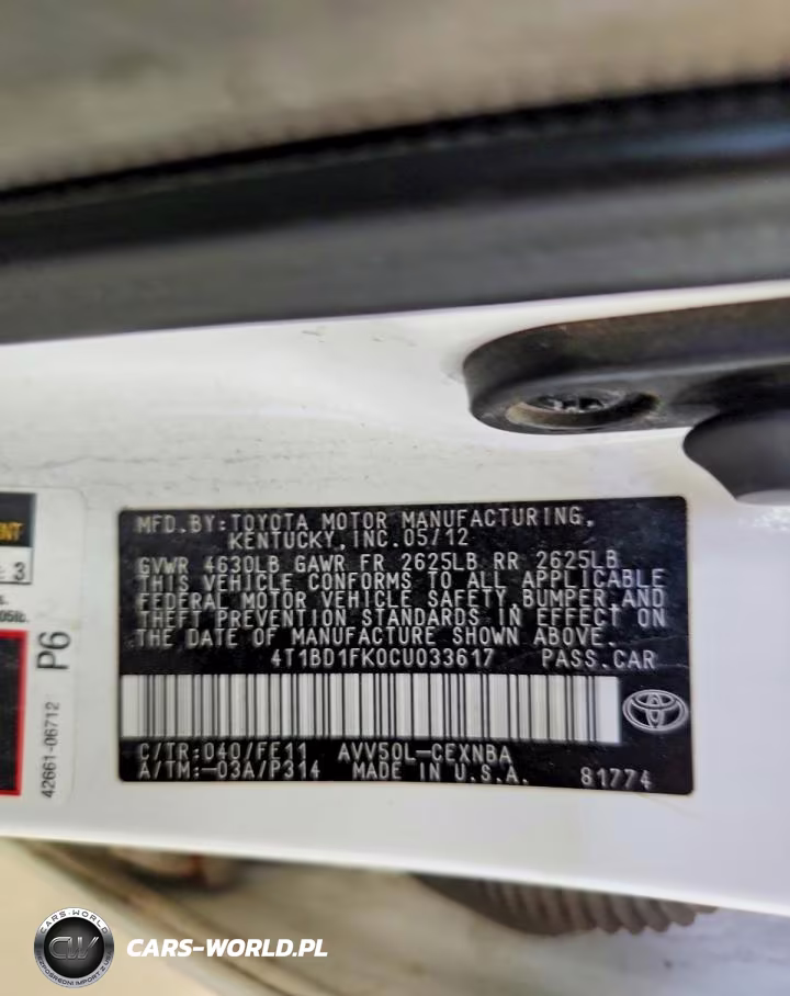 2012 Toyota Camry Hybrid Le VIN:4T1BD1FK0CU033617 - 12