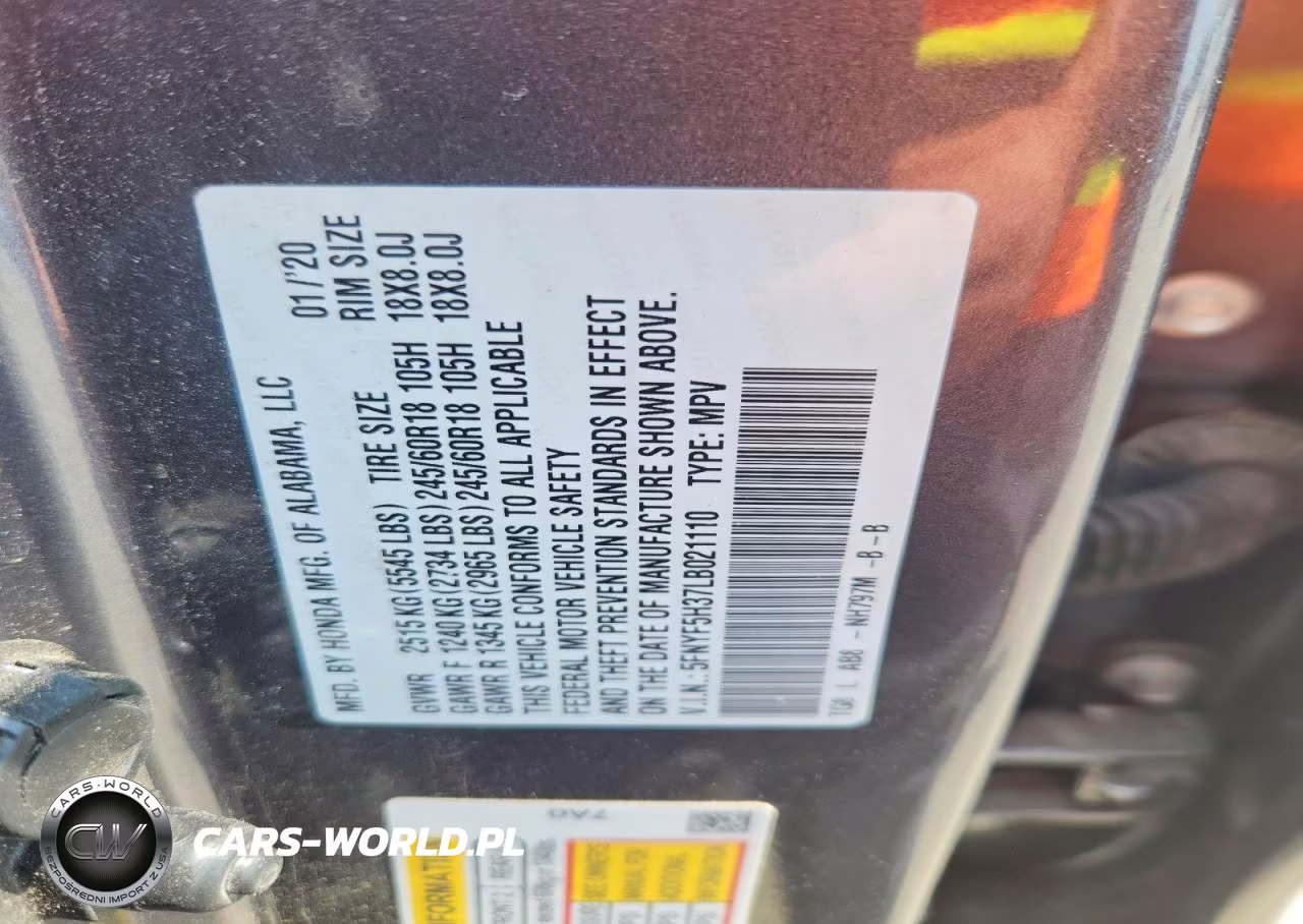 2020 Honda Pilot Ex VIN:5FNYF5H37LB021110 - 13