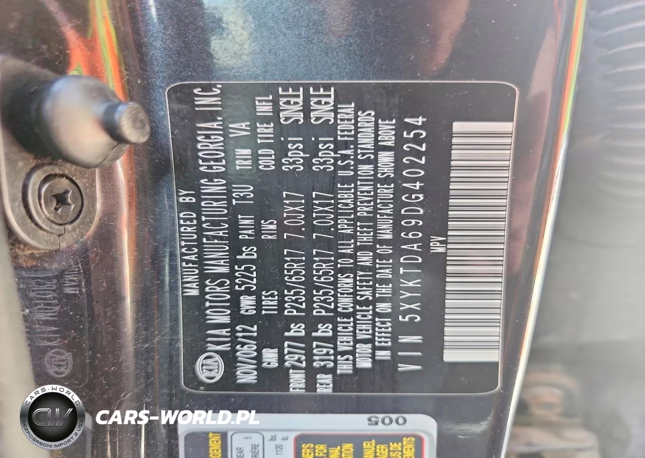 2013 Kia Sorento Lx VIN:5XYKTDA69DG402254 - 13
