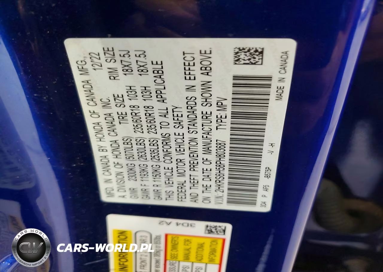 2023 Honda Cr-V Sport VIN:2HKRS6H58PH803687 - 13