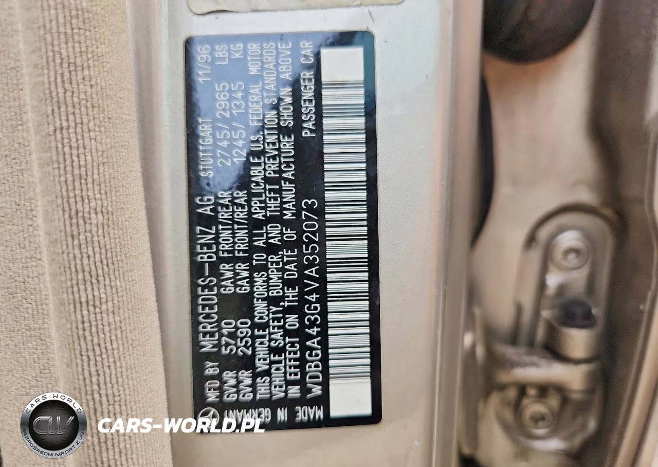 1997 Mercedes-Benz S 420 VIN:WDBGA43G4VA352073 - 12