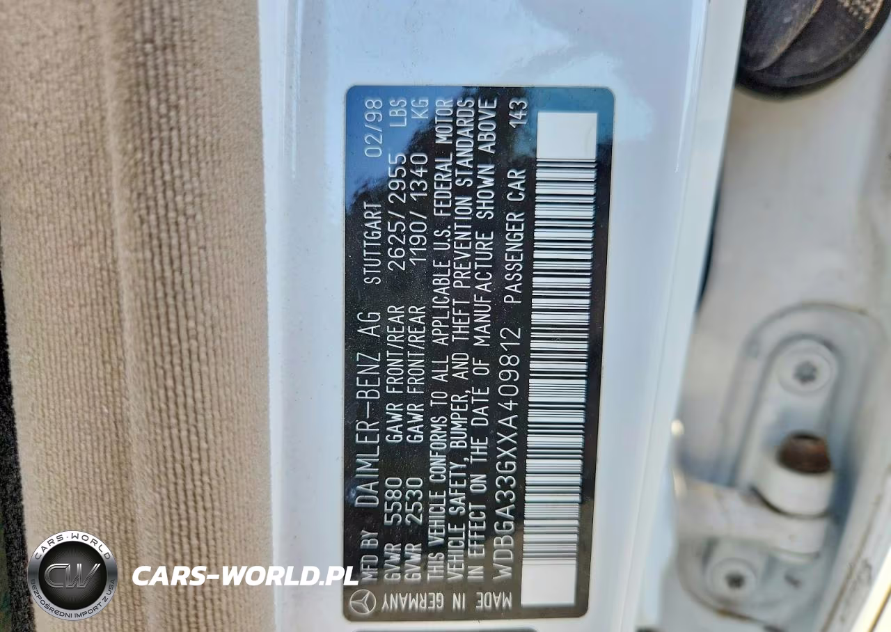1999 Mercedes-Benz S 320 VIN:WDBGA33GXXA409812 - 12