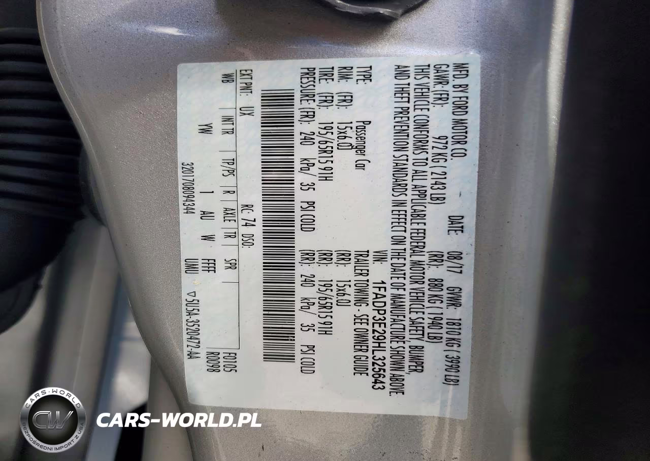 2017 Ford Focus S VIN:1FADP3E29HL325643 - 13