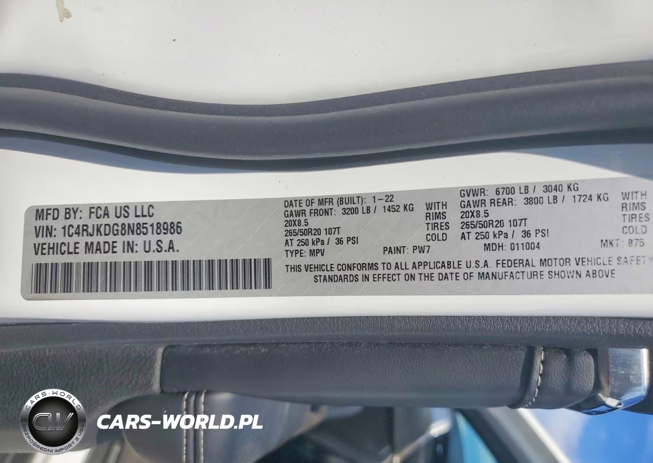 2022 Jeep Grand Cherokee L Overland VIN:1C4RJKDG8N8518986 - 13