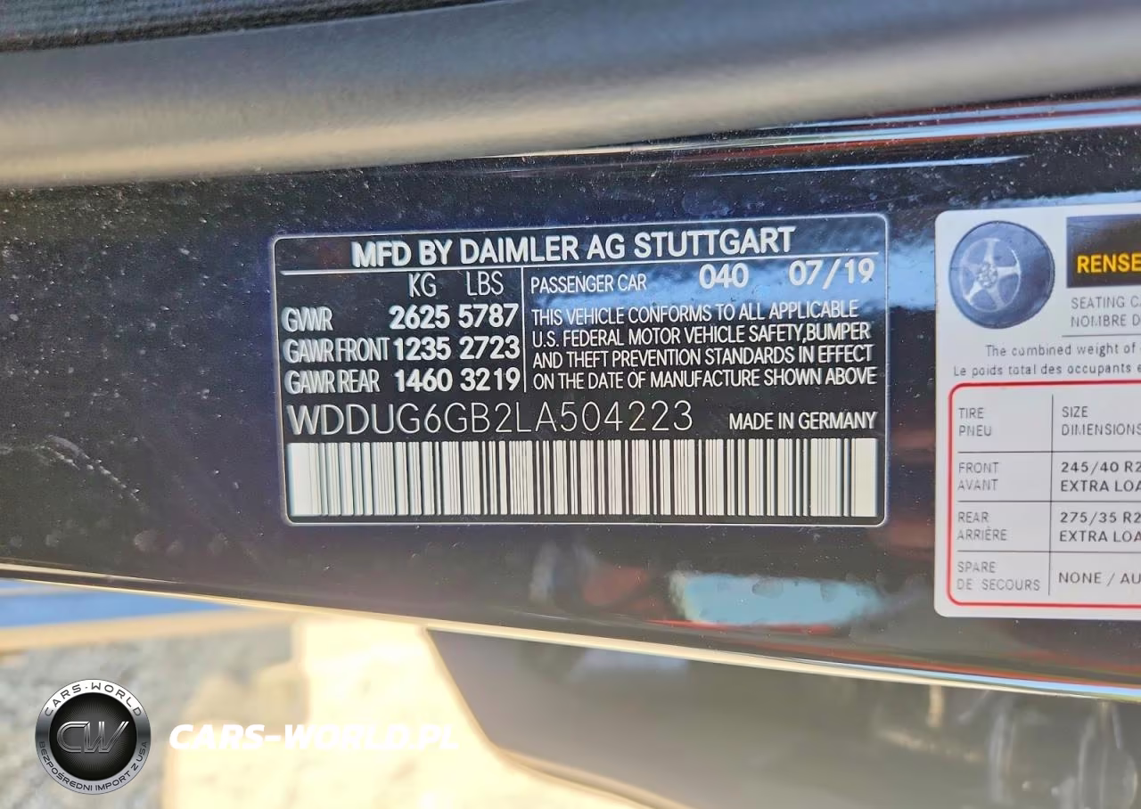 2020 Mercedes-Benz S 450 VIN:WDDUG6GB2LA504223 - 12