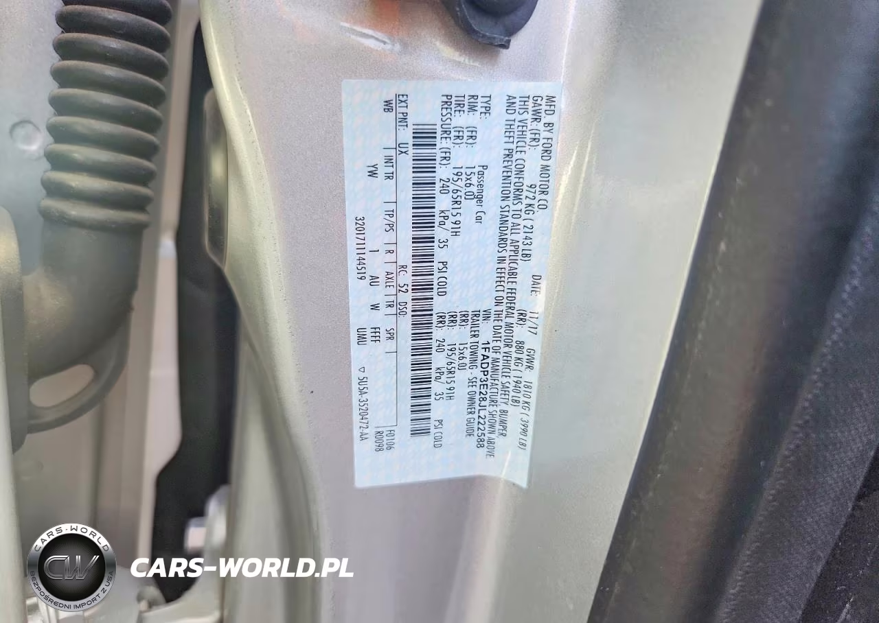 2018 Ford Focus S VIN:1FADP3E28JL222588 - 13