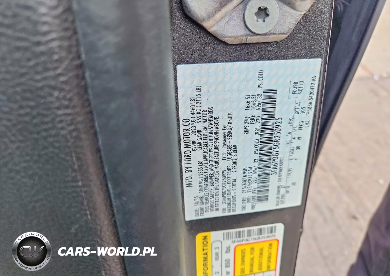 2016 Ford Fusion S VIN:3FA6P0G75GR250925 - 12
