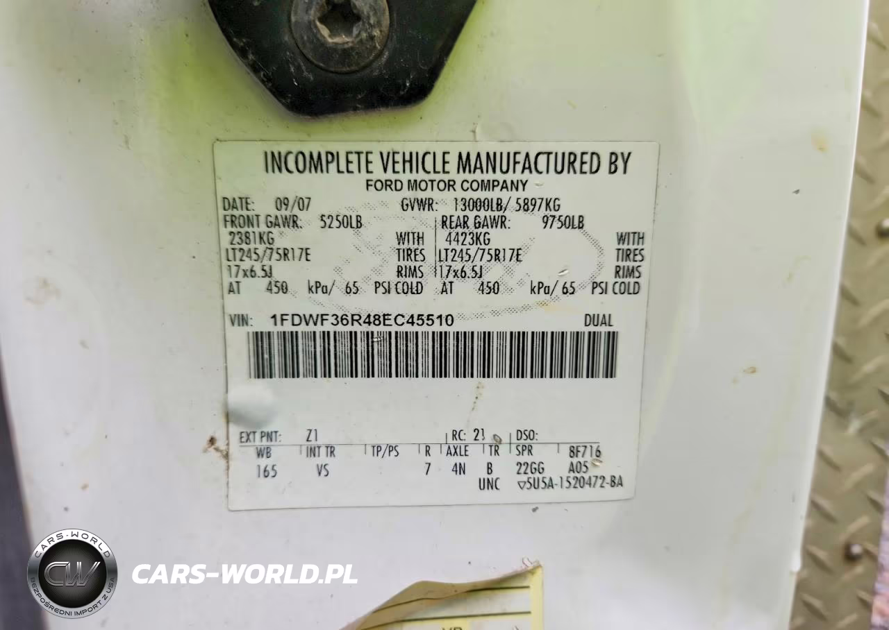 2008 Ford F350 Super Duty VIN:1FDWF36R48EC45510 - 13