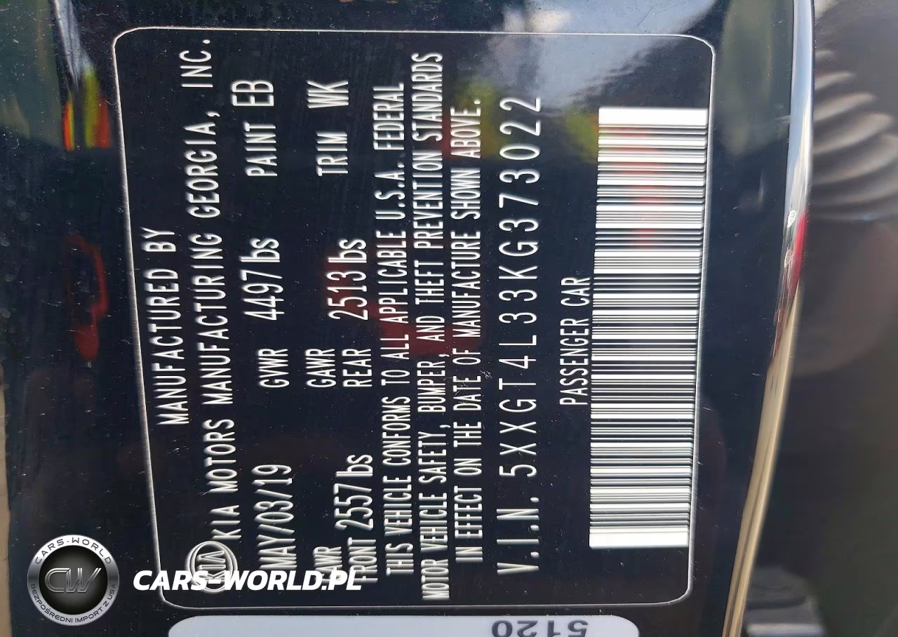 2019 Kia Optima Lx VIN:5XXGT4L33KG373022 - 12