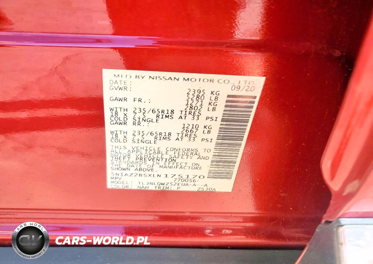 2020 Nissan Murano Sv VIN:5N1AZ2BSXLN175170 - 13